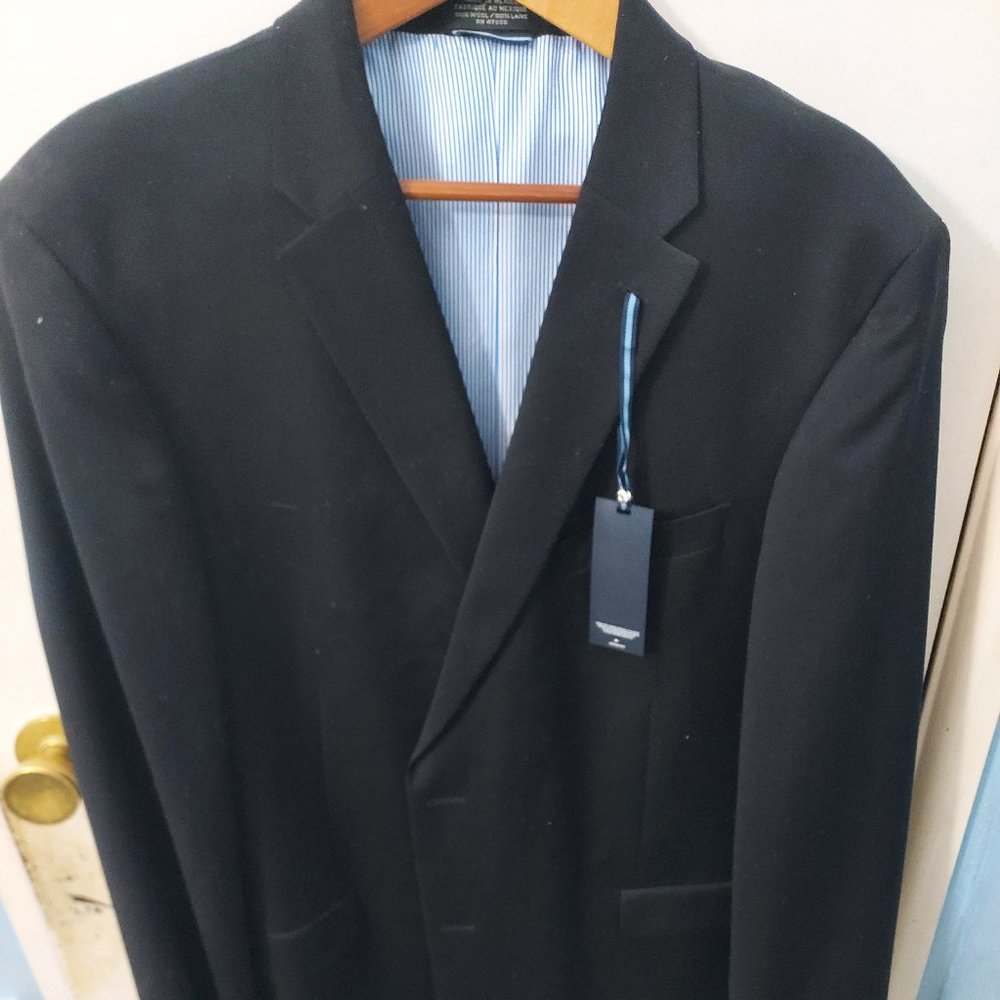 NWT, Tommy Hilfiger Blazer, Black, 46 Long